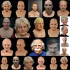 Masques de fête Kuulee Cosplay Bald Old Man Wrinkle Face Mask Halloween Carnival PropS5229427