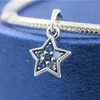 925 Sterling Silver Bright Star Pendant Bead Passar Europeiska Pandora Style Smycken Charm Armband