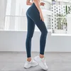Tenue de Yoga 2022 pantalon de poche taille haute Double face pour femmes collants de course nu hanche-levage collants de course Push-Ups Stretch Fitness