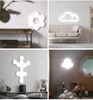 1-65 조각 DIY 벽 램프 터치 스위치 양자 LED 육각 램프 모듈 형 창조적 장식 야간 가정용 가벼운 육각형
