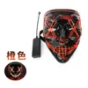 Maschere per feste Ognissanti Maschera LED V Parola Parodia nera Haloween Forniture festive Decorazioni fai da te per le vacanze223S