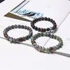 Brins de perles bracelets crânes hommes chakra notamment perles de pierre bracelet malachite tigre oeil bracele pour femmes argent couleur charme armbanden je