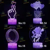 Love Bear Forma 3D LED Night Light Colorido Touch Touch Mesa Remota Base Lâmpada Decoração Presente Para Crianças Criança Aniversário Do Dia dos Namorados