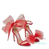 Summer sandals, dresses, shoes, women's bows, stilettos, parties, weddings, brides, fashion brands, ladies pumps, black, white and red