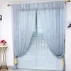 3x2.6m Cortina de corda na sala de estar divisor Linha Valance para janela sólida cor de casamento festa de decoração cortina 211203