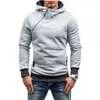 Mit kapuze Männer Mehrfarbige Pullover Diagonal Zipper Hoodies Herbst Winter Workout Casual Jacken Hoody Sweatshirts 3XL 210819