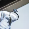 Moda damska pierścionki ślubne zaręczyny 1 karatowy pierścionek diamentowy moissanite Regulowany pierścień otwierający