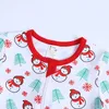 Herfst Winter Kerstmis Baby Rompertjes Schattig Pasgeboren Kinderen Meisje Casual Lange Mouw Santa Claus Bomen Sneeuwpop Printed Rits Jumpsuits Peuter Kleding M3816