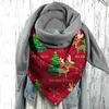 Echarpe Hiver Femme Women Winter Christmas Print Button Soft Wrap Casual Warm Scarves Shawls Pañuelos De Mujer Para El Cuello Cycling Caps &