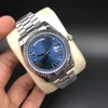 Multicolor romano azul dial dia data rosa ouro inoxidável safira relógios mais baixo das mulheres dos homens relógio de pulso mecânico automático 2720