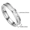 Sterling prata jóias semi montagem anel de banda de casamento princesa zircon 18k branco banhado a ouro mulheres anéis presente aniversário