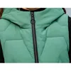 Puchowa bawełniana kamizelka damska beżowa zielona plus rozmiar jesień zima koreańska moda szczupły bez rękawów z kapturem feminina LR918 210531