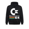 Masculino com capuz camisolas homens commodore 64 cópia top mulheres c64 sid amiga retro design legal capuz camisas hombra vestuário homens extragrandes