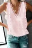 Women Sexy V Neck Lace Trim Cap Sleeves Camisole Dressy Tank Tops 5 Colour Select Size (S-3XL)