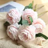Decoratieve bloemen kransen 1pc mooie zijde kunstmatige roze bloem voor bruiloft huis decoratie cafe el woonkamer kaptafel fak