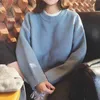 Ropa de invierno Manga larga Tallas grandes Suéter suelto Suéter Mujer Dulce Sólido 6 colores Prendas de punto de punto 11634 210417