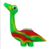 Cool Dinosaur 5inches Silicone Pipes À Tabac Brûleur À Huile Dab Rigs Pipe À Main Animale Pour Herbes Sèches Avec Bécher Capiteux En Verre