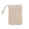 Quality Soap Bag Making Bubbles Saver Sack Pouch Storage Drawstring Bags Skin Surface Cotton Linen Cleaning Drawstring Holder Bath Supplies