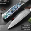 EAMASCUS Steel LNIFE Set Chef de cuisine LNIFE Acier japonais VG10 Couteaux Santoku super tranchants Désossage LNIFE Poignée de coquille exquise New2457