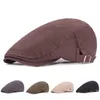 Mäns Bomull Beret Retro Framåt Kepsar Solid Ball Cap Hattar Höst Vinter Peaked Hat Creative Party Supplies CGY214