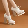 Ontwerper schoenen luxe vrouw bodems hoge hakken platform ronde neus zacht natuurlijk lederen beroep mode lente / herfst party bruiloft warorwar merk B973-2