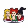 ピンブローチHoseng映画Hocus Pocus Cartoon Witch Metal Women Brooch Fantasy Comedy HalloweenギフトジュエリーエナメルピンブラックCO3629508