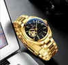 CHENXIN Automatic Mechanical Transparent Movement Luminous Mens Watch Tourbillon Skeleton Watches Stainless Steel Band Luxury Busi261x