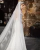 Свадебные вуали кружевные аппликации Oner слой 3 метра на заказ аппликация гонки перо жемчужные завесы с гребнями невеста свадебные аксессуары