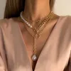 Colliers pendentifs Ingemark 3 pièces/ensemble collier de perles baroques naturelles pour femmes Collares mariage créatif bijoux féminins irréguliers