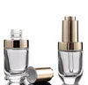 Factory Sale 30 ml cosmetische etherische olie parfum druppelaar fles 30 ml met gouden drukpompdop