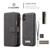 Caseme Detachable Flip Zipper Leather Wallet Cases With Card Slot For iPhone 13 12 11 Pro Max XR 8 Plus Samsung Galaxy S20 S21 Ultra Note 20 A52 A72 Huawei P30