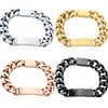 Designer bracelets for Men and Women Stainless Steel cuban Link Iced out bracelets bracciali Chain Bracelet for women Male Drop Sh243K