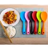 Colorful Silicone Rice Spoons Heat Resistant Non-stick Rices Spoon Kitchenware Tableware Scoop Cooking Kitchen Tool 12 Colors LLB8698