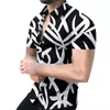 قميص رجالي ملون صيفي بأكمام قصيرة من هاواي أزرار غير رسمية قميص مطبوع موضة بلوزات شاطئ بلوزة أعلى جودة ملابس الشارع الشهير