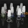 hookahs Thick Round Glass Bowl Herb Dry Oil Burner With Handle 2 Types 14mm 18mm male bowls For Smoking Tools water Bongs