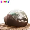 Outdoor brown color igloo garden house inflatable bubble dome tent transparent lawn hotel for backyard entertaiment