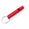 Outdoor Gadgets 4,7cm * 0.9cm Whistles Training Multifunktionell Aluminium Emergency Survival Keychain för Camping Vandring Sport SC017