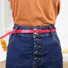 Cinture Cintura sottile cava porosa Versione coreana decorativa femminile della moda trendy con borsa jeans rossa stile piccolo
