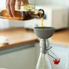 Kitchen Tool Mini Silicone Funnel Multifunction Splash Proof Non-sticky Oil Funnels Seasoning Dish Liquid Transfer