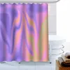 Custom Text Holographic Backgrounds Decor Shower Curtain Waterproof Mildew Proof Bath Curtain Polyester Fabric Bathroom Curtain 210402