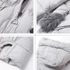 Gasman зимние женщины бренд пальто куртка вниз средней длины с капюшоном теплые парку меховые меховые пальто 18821 210923