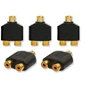 Conectores de cabos auxiliares 3.5mm a 2 adaptador de áudio feminino RCA para fone de ouvido de fone de ouvido de alto-falante de computador