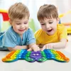 Latest Large size Game Fidget Toy Rainbow Chess Push Bubble Fidgets Sensory Toy for Parent-Child Time Interactive Games