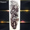 25 Style Black Branch Chain Wheel Temporary Stickers Full Arm Women Waterproof Tattoo Men Legs Shoulder Fake Tatoos Crown