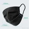 Schwarze Einweg-Gesichtsmasken, 3-lagige Schutzmaske mit Ohrbügel, Mund- und Gesichtshygiene, Outdoor-Masken, Ganzes 245 l