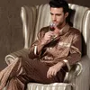 Men039S Sleepwear Sleep Wear Men Mens Designer Pyjama's voor Nightwear Lange Mouw Tops Tops Dunne Ice Silk Set7886924