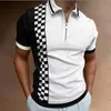 Мужские полосы оригинальной одноцветной рубашки для печати тактической сетки для гольфа дизайнер рубашки половых рубашек Вышитые рубашки с миксом цвета SH5645014