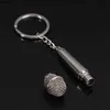 Ny ankomst Keychain Cute Design Music Gifts Key Chain Key Ring Mikrofon Keychain Fashion Keint Rinkets G1019