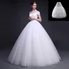 Peticoats para mujeres 2 capas Mesh 3 Hoops White Wedding Gridal Gown Vestido Peticoat Cintura elástica Drawtring A-Line Subskirt Crinoline