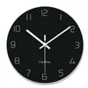 Creative Nordic Solid Color Simple Wall Clock Fashion Glass Watch Home Office School Decoration Fun Gift Dropshipping 210414